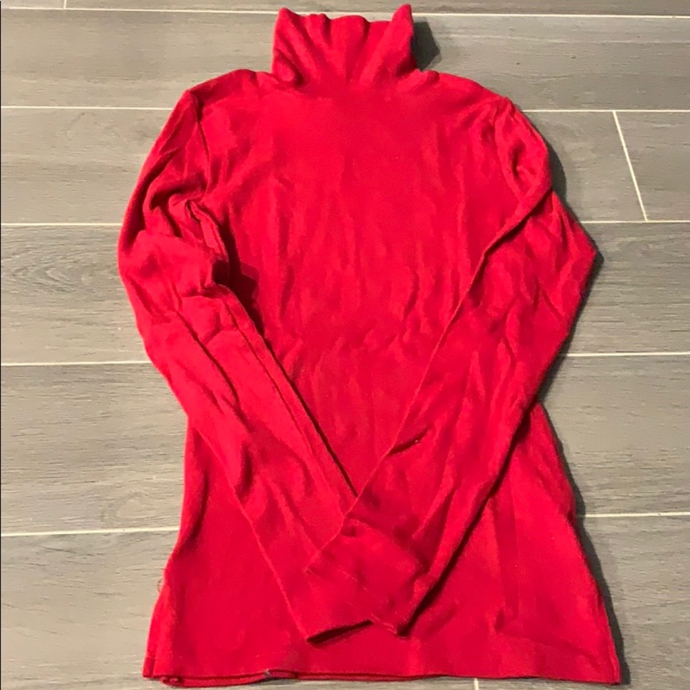 Red Ribbed Long Sleeve Turtleneck FINAL PRICE 🎉🎉